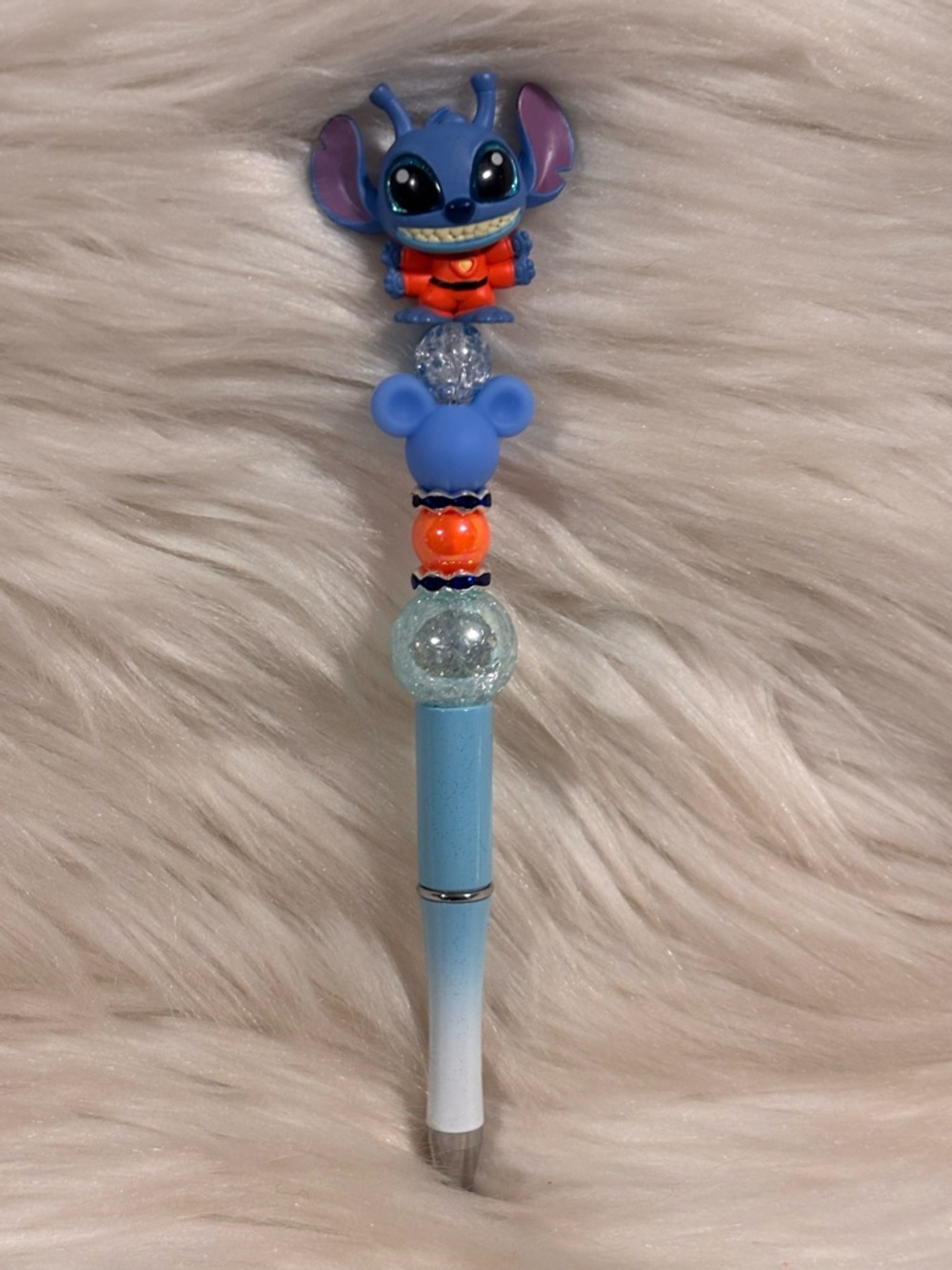 Disney Doorables Stitch Beaded Pen Handcrafted